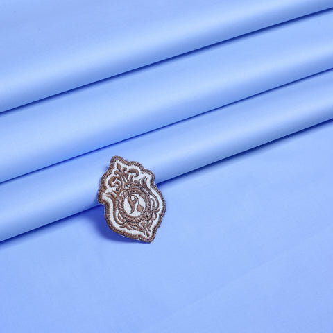 Mizaaj Latha Unstitch Fabric - Sky/Blue