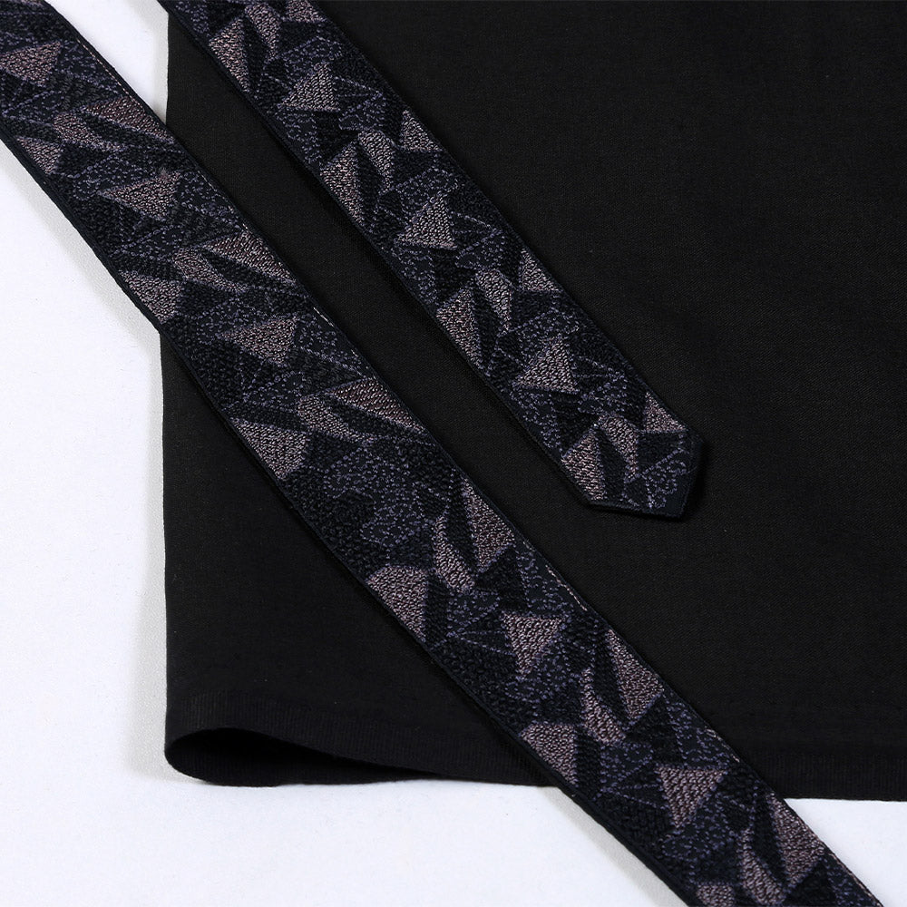 Black Embroidered fabric