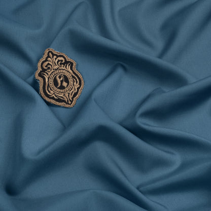 Men Unstitch Prime Wash N Wear Kameez Shalwar - Slate-Blue