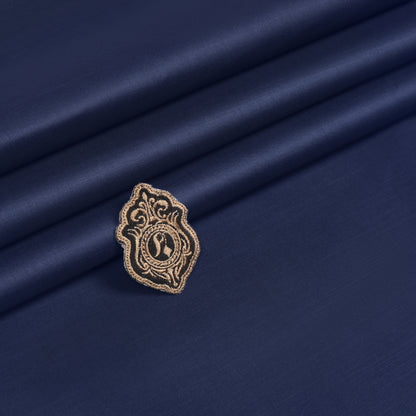 Zouq Cotton Fabric Navy