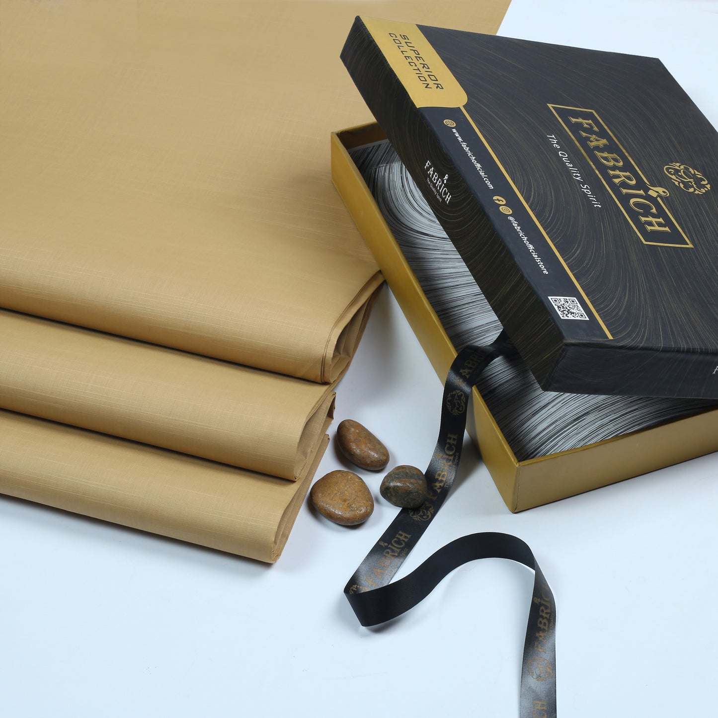 Zouq Cotton Fabric Yellow-Cream