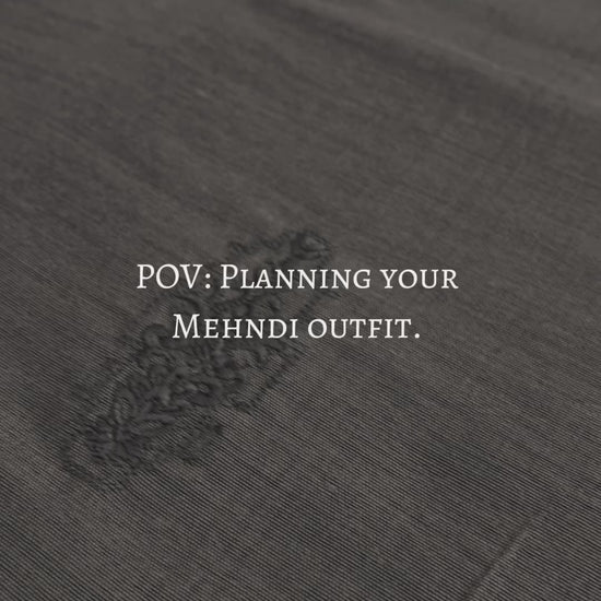 Unstitch Embroidered Cotton-Silk Fabric Kurta Maize-Orange